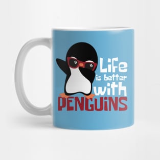 Life Is Better With Penguins Funny Mug